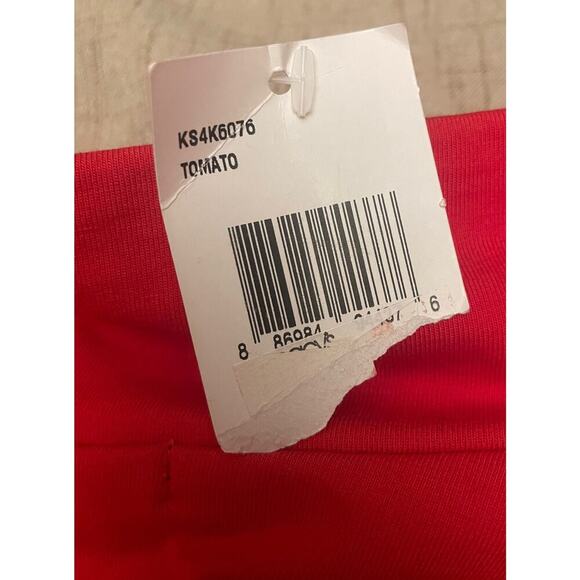 New KENSIE Skirt Womens Large Mini Red Ruffle Cotton Stretch Valentine NWT - Picture 5 of 8